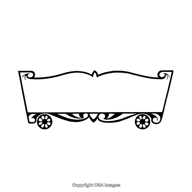 Elegant Black And White Decorative Frame Border Design With Scrollwork Patterns