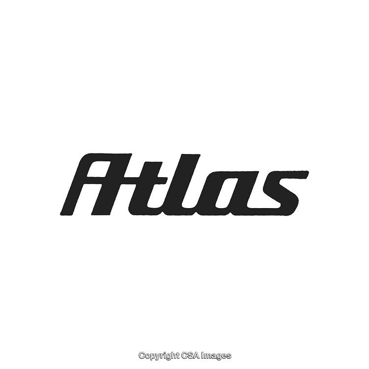 Minimalistic Black Atlas Logo Text on White Background for Branding