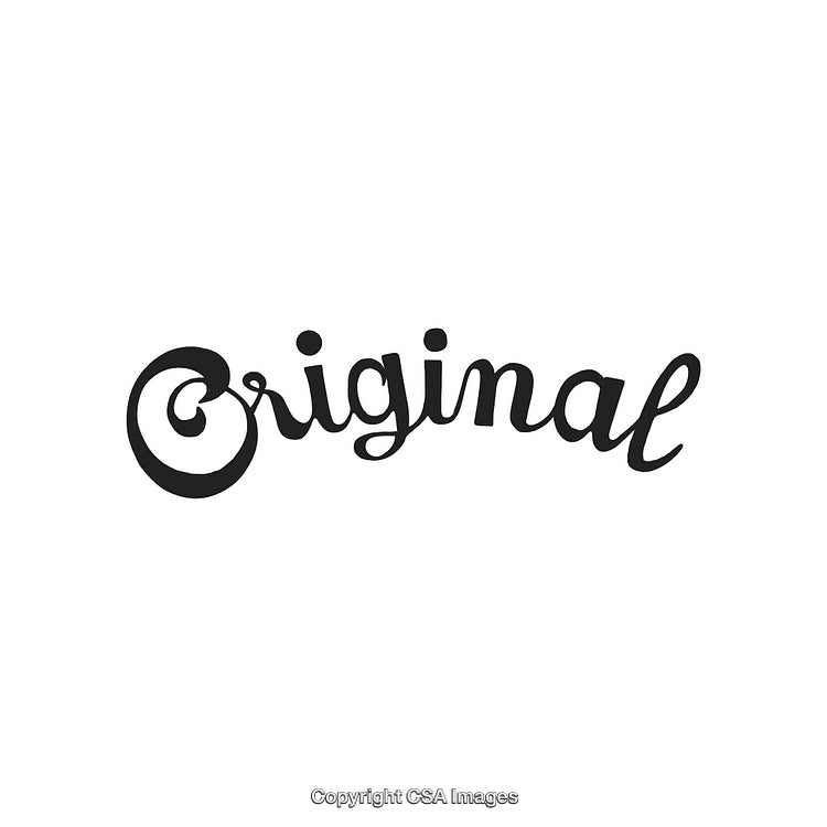 Black Calligraphy Text of the Word 'Original' on a White Background