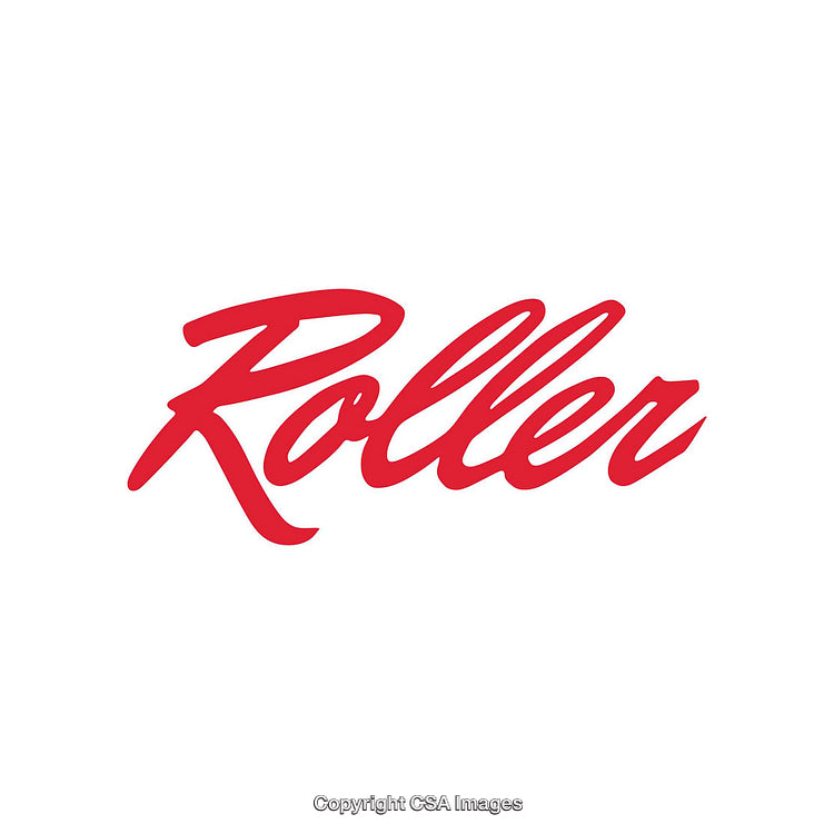 Red Script Logo Design on a White Background
