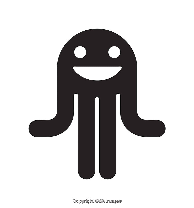Smiling Black and White Simple Icon of Happy Face Design