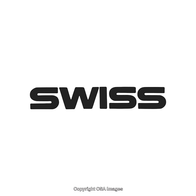 Modern Bold Swiss Text Logo Design on White Background