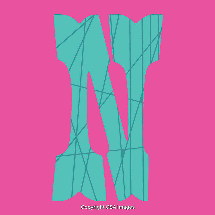 Artistic Representation of the Letter 'N' with Vibrant Colors