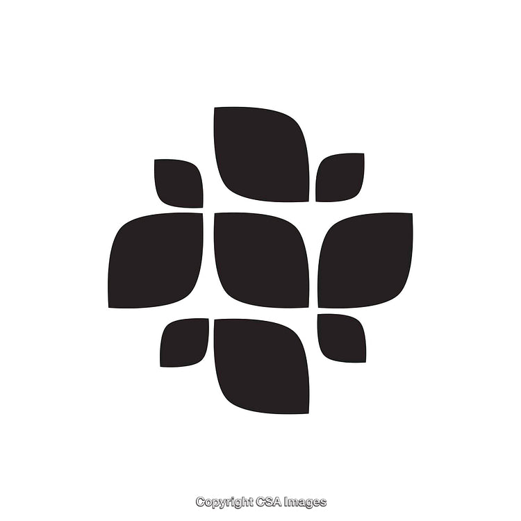Stylish Abstract Black Geometric Shape Design on White Background