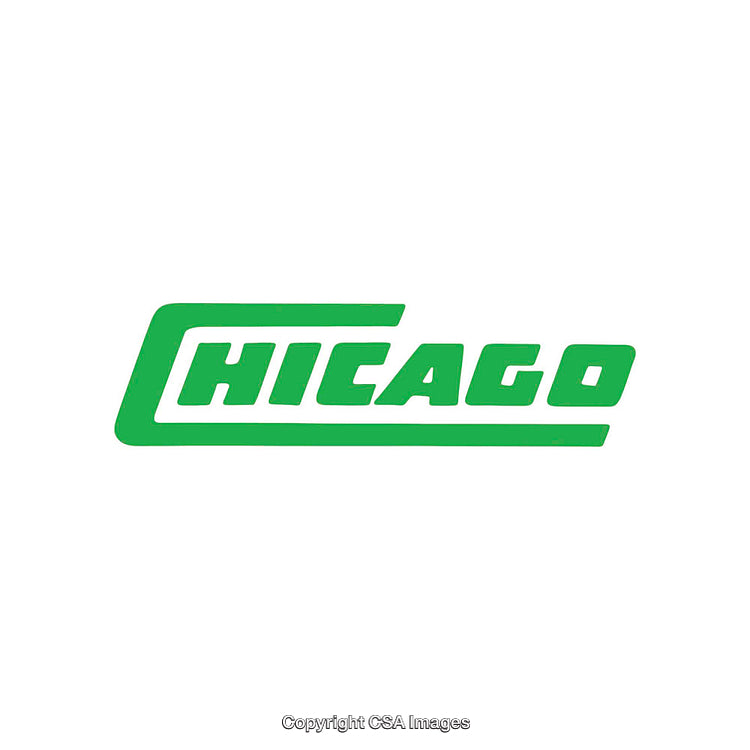 Green Stylized Typography Design Featuring the Word Chicago