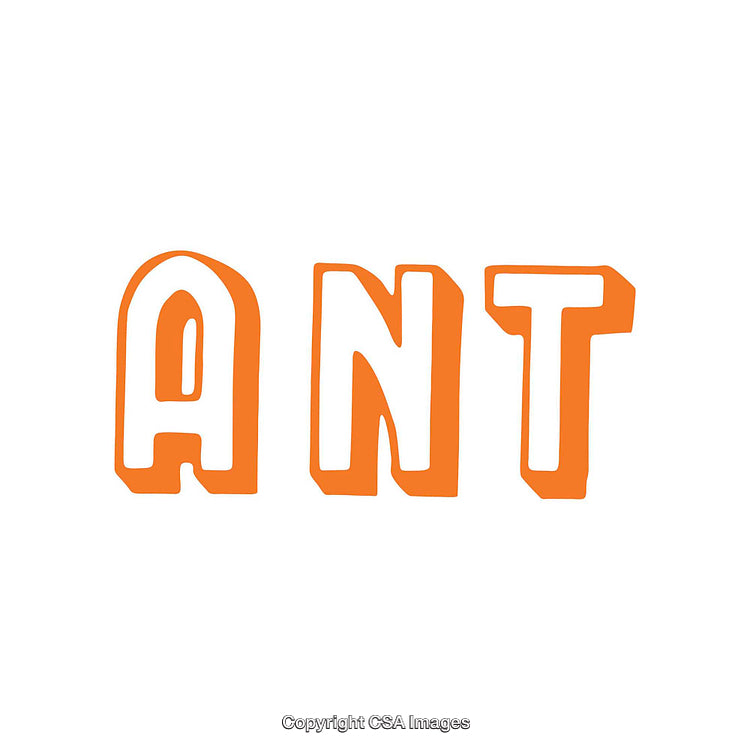 Creative Bold Font Design Featuring the Word 'Ant' in Vibrant Colors