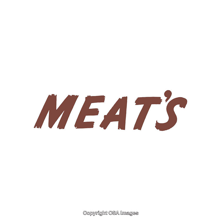 Bold Typography Featuring the Word 'MEAT'S' in Stylish Font