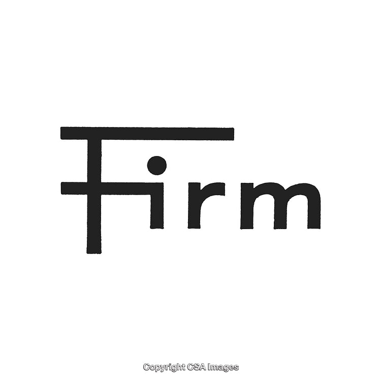 Modern Minimalist Typography Logo Featuring The Word 'Firm' in Black Text