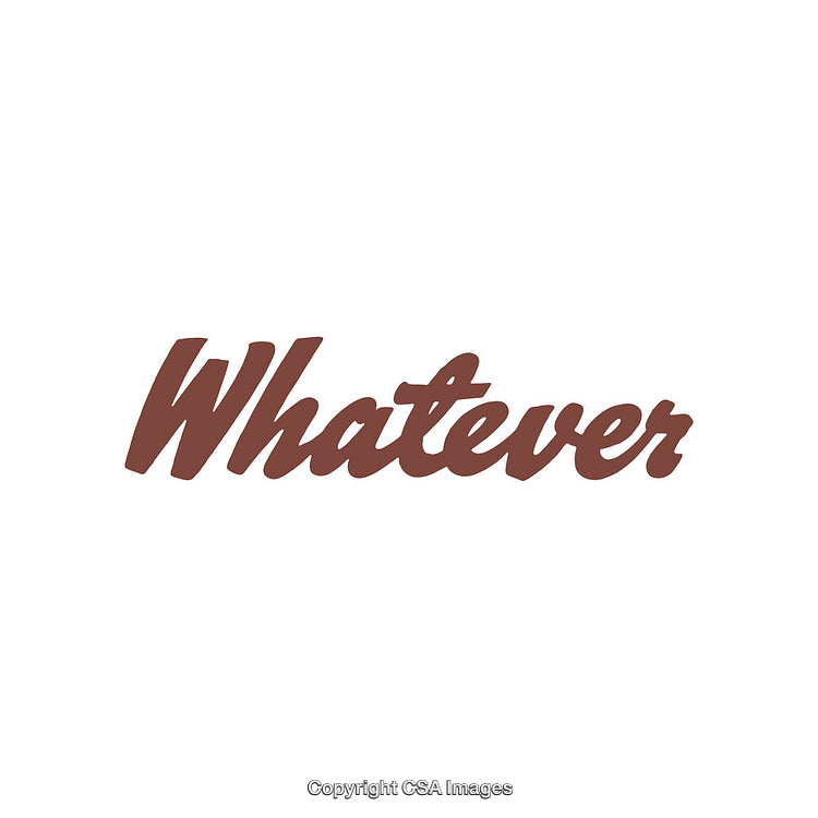 Bold Typography Art with 'Whatever' Text in Stylish Font