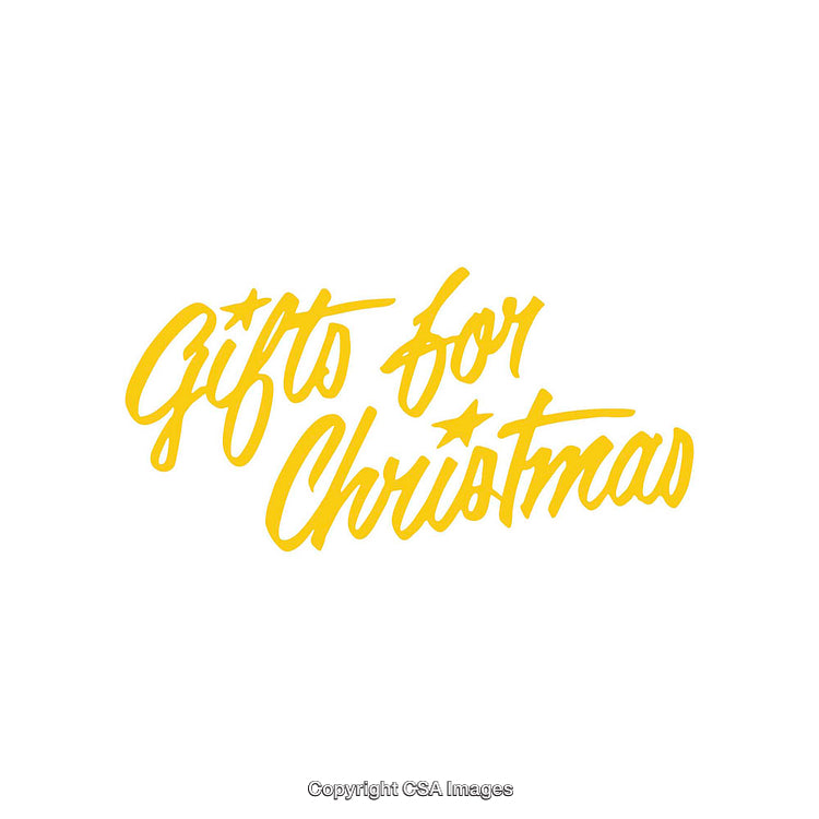 Yellow Handwritten Text Highlighting Gifts for Christmas Celebration
