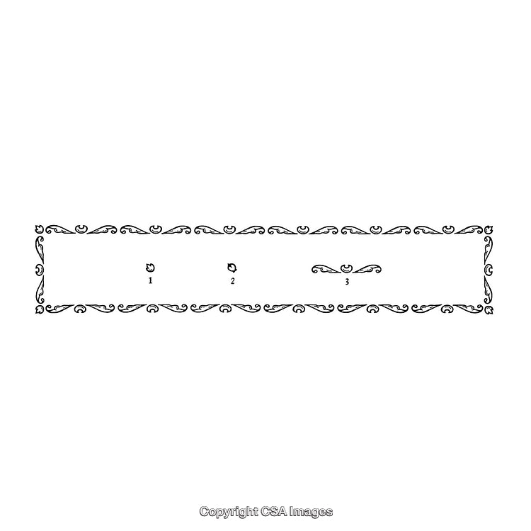 Elegant Black and White Ornamental Border Design for Decorative Purposes
