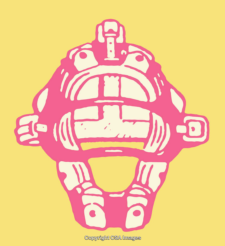 Vibrant Retro Abstract Line Art with Pink on Yellow Background