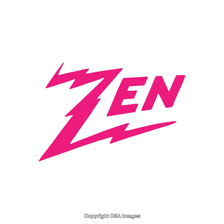 Bold Pink Graphic With Zen Typography in Dynamic Style