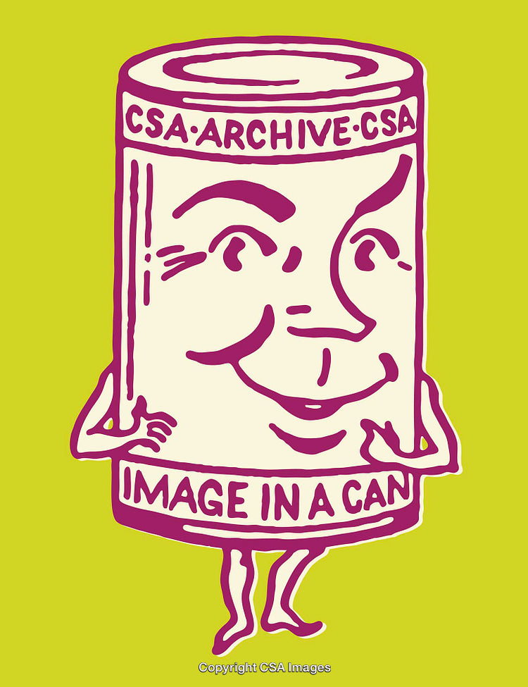 Colorful Illustrated Personified Food Can with Playful Facial Features