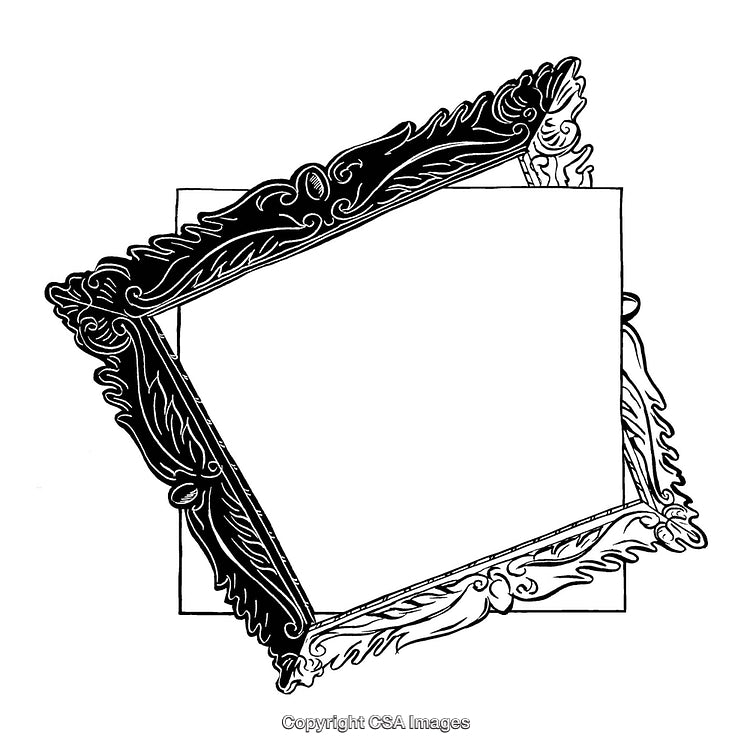 Intricately Designed Black And White Border With Ornate Decorative Elements