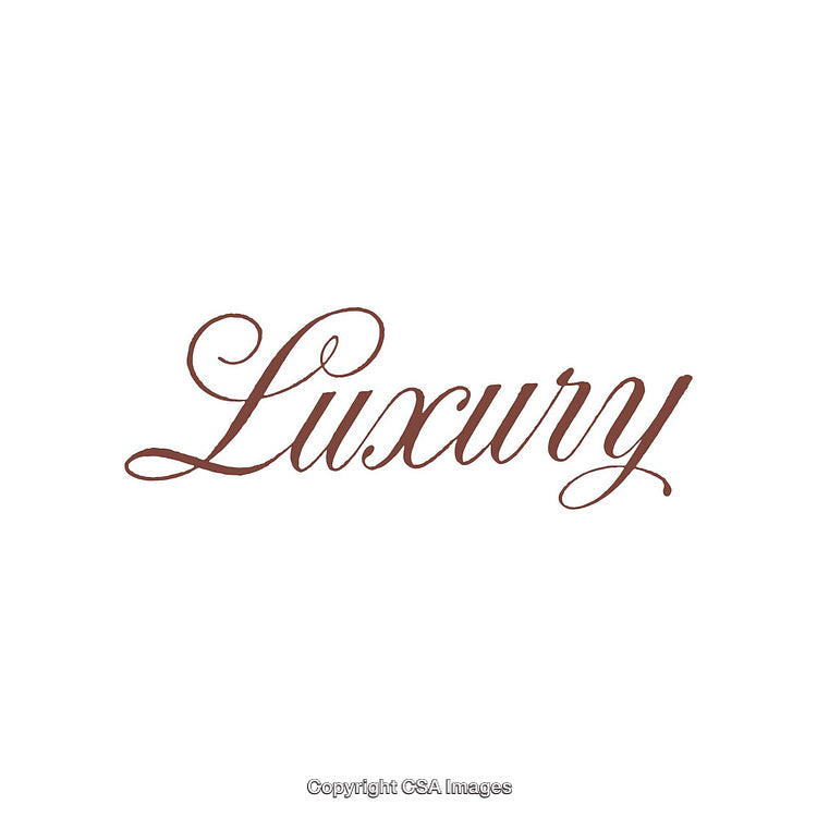 Elegant Typography Featuring the Single Word 'Luxury' in Script Style