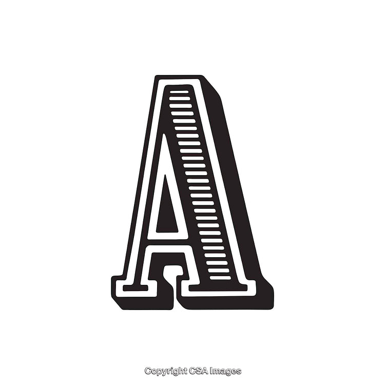 Bold Graphic Design Featuring the Stylized Letter A in Vintage Style
