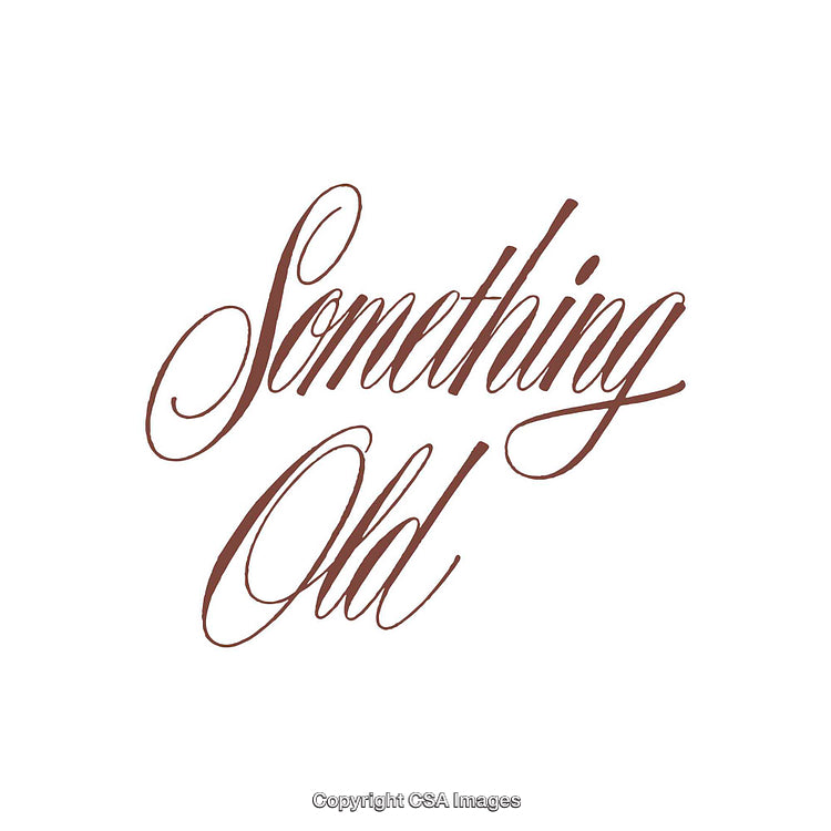 Elegant Script Typography Displaying the Phrase 'Something Old'