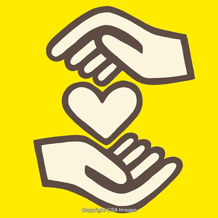 Heart-Symbolic Hands Illustration Showing Love and Care
