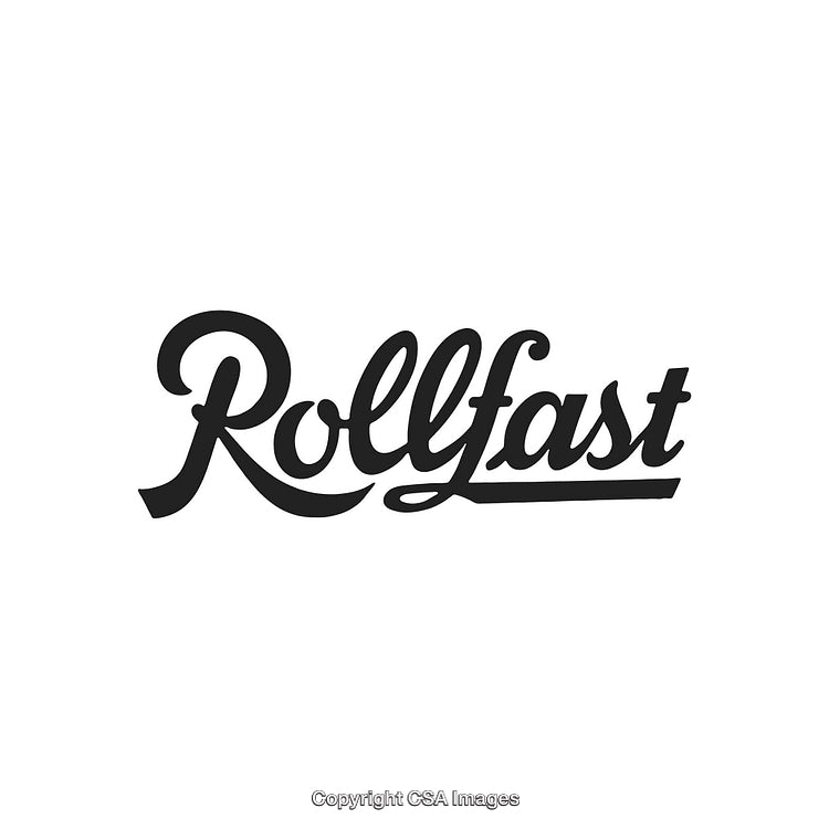 Stylish Handwritten Rollfast Logo Design on White Background
