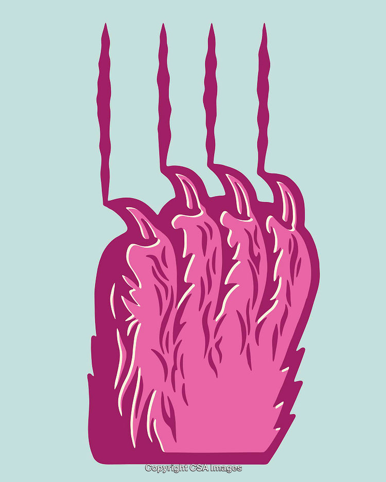 Creative Line Art Illustration Featuring Claws and Dynamic Patterns