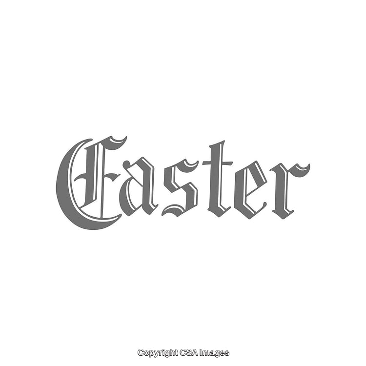 Elegant Gothic Font Design Depicting Easter Holiday in Stylized Text