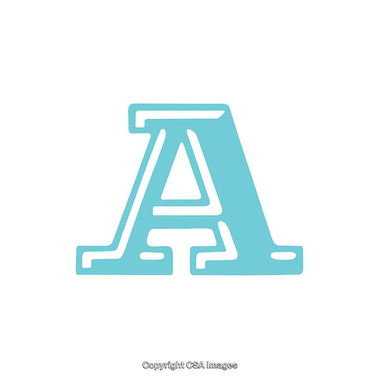 Stylish Light Blue Letter A On White Background for Design Projects