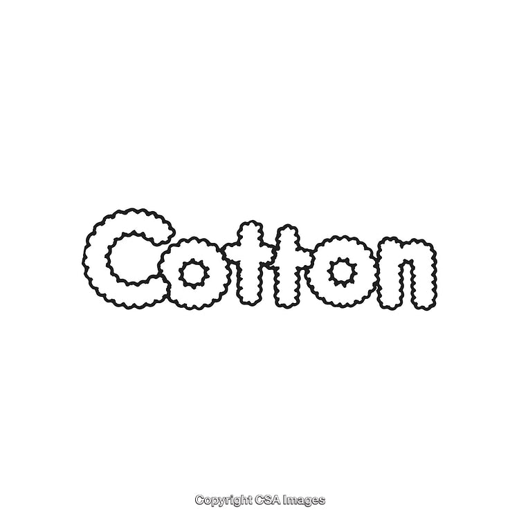 Creative Word Art Featuring Cotton in Playful Bubble Text Style