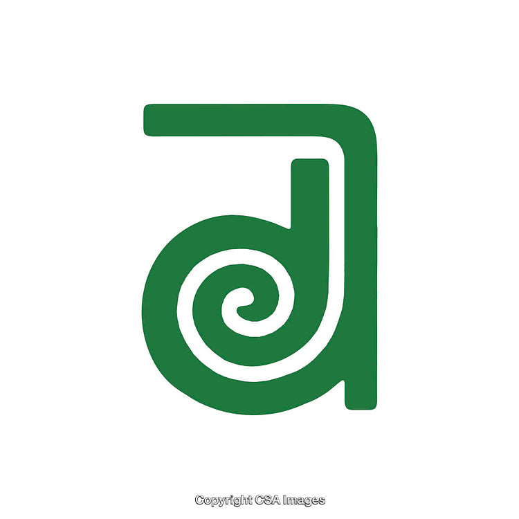 Artistic Green Logo Featuring a Stylized Spiral Design for Branding