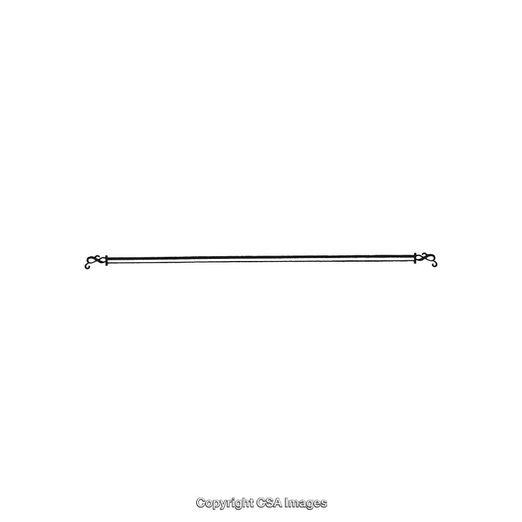 Elegant Black and White Symmetrical Decorative Ornamental Design