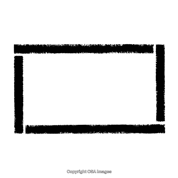 Rectangular Black and White Textured Border Design on White Background