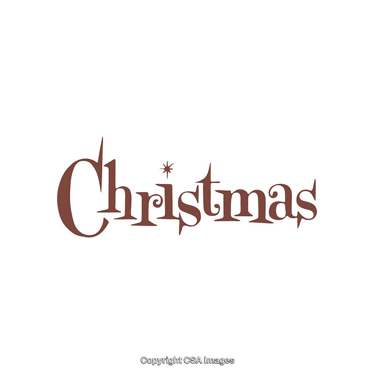 Stylized Display of the Word Christmas in an Elegant Font