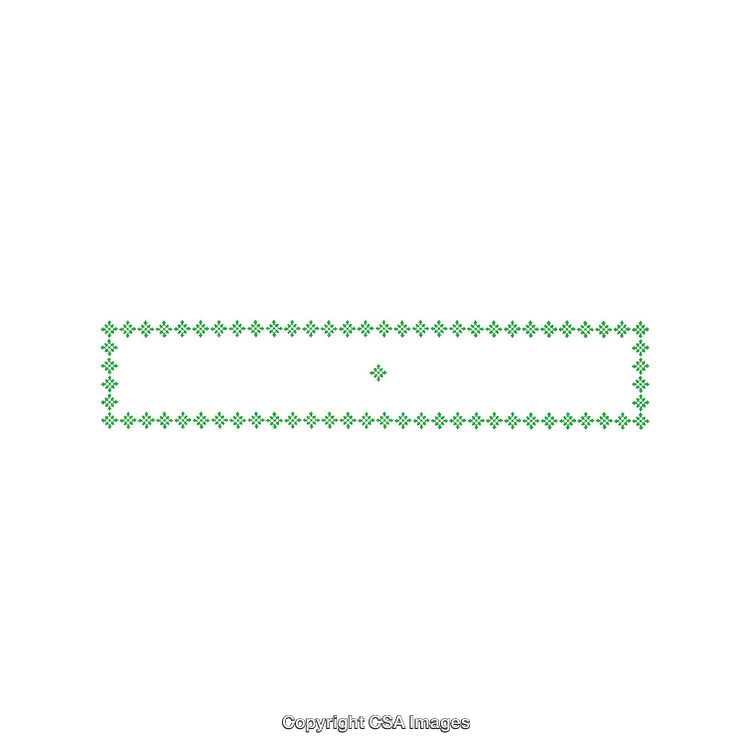 Green Decorative Pattern on White Background for Artistic and Abstract Designs
