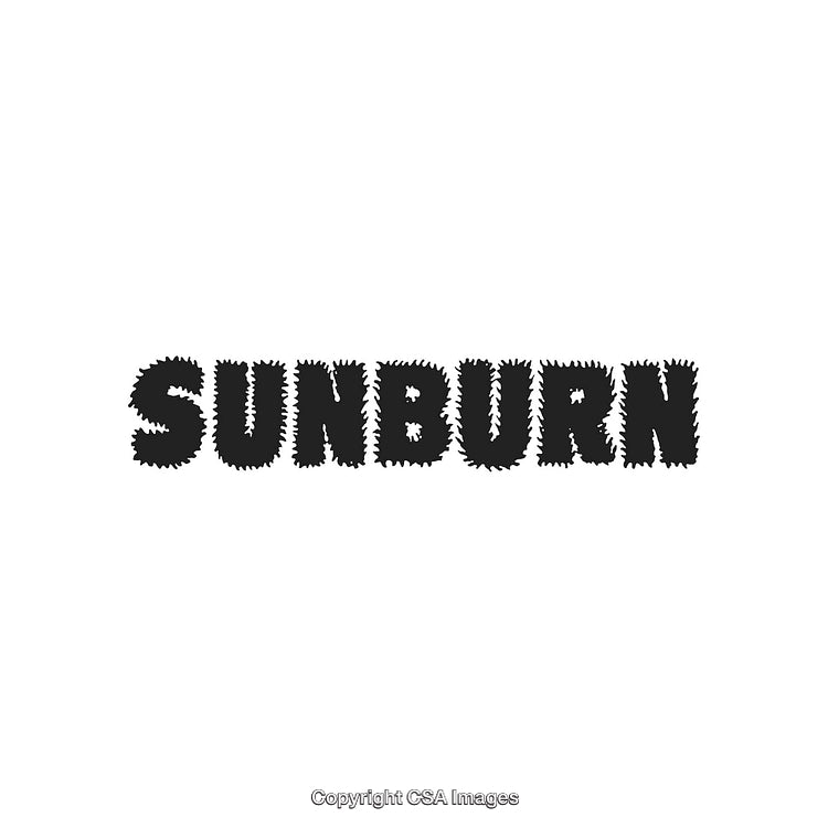 Bold Text Design Featuring the Word Sunburn in Creative Style