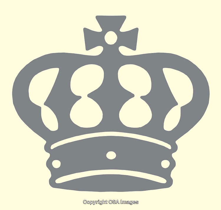 Classic Gray Crown Symbol in Minimalistic Style Design