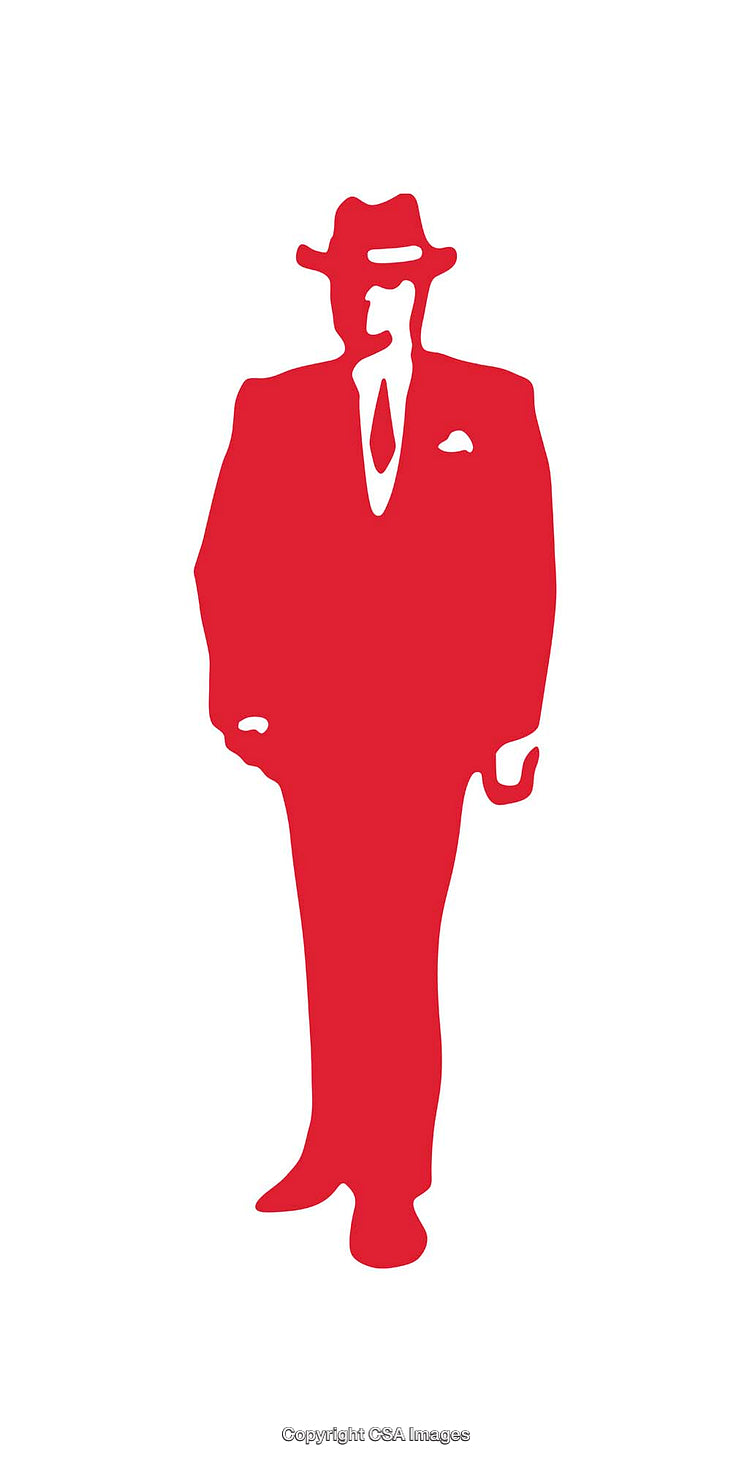 Silhouette Illustration of a Man in Business Attire
