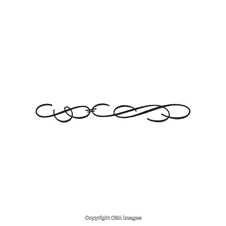Elegant Black And White Decorative Design Flourish Element