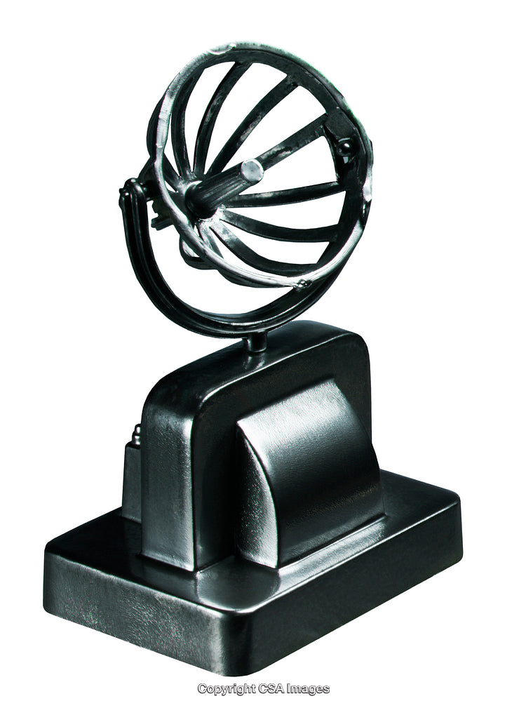 Modern Plastic Model Sculpture Featuring Bold Abstract Design on Display Base