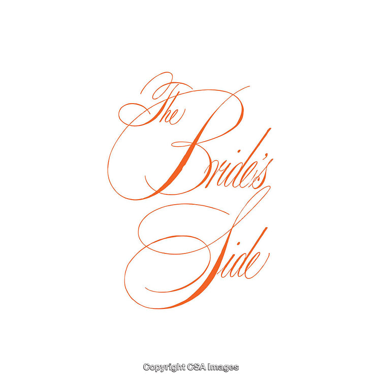 Elegant Script Typography Highlighting the Bride's Special Wedding Side