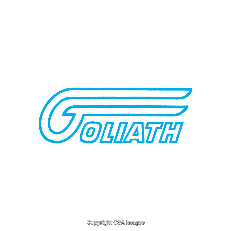 Blue Goliath Logo with Stylish Design and Bold Text