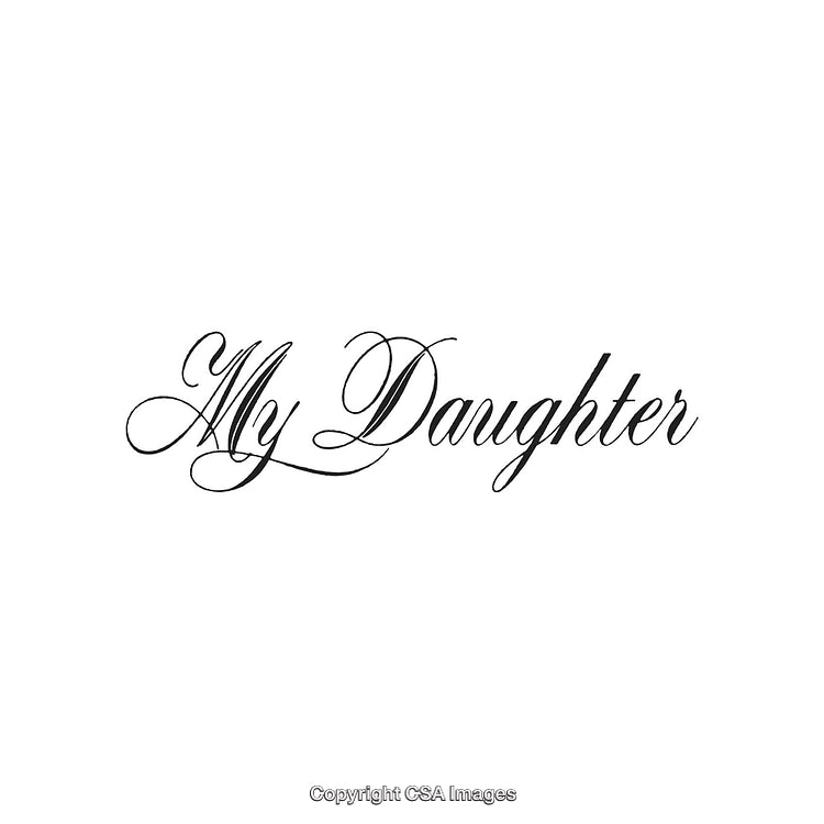 Elegant Script Typography Depicting Endearing Phrase 'My Daughter' in Calligraphy Style