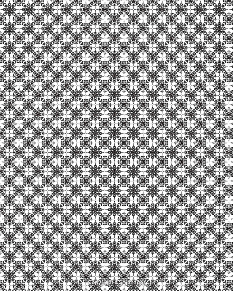 Seamless Black and White Pattern with Intricate Decorative Elements