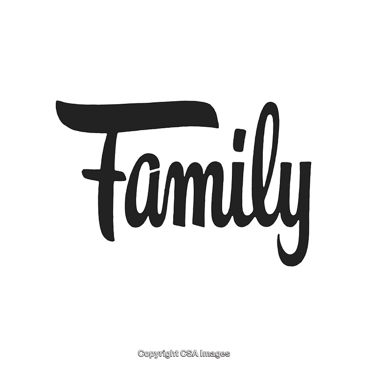 Creative Typography Design Featuring the Word Family in Bold Style