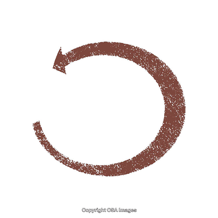 Rustic Grunge Arrow Circle Symbol on White Background