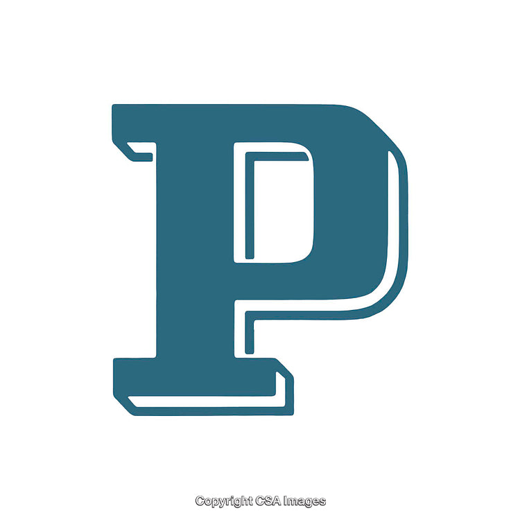 Bold Depiction of the Letter P in Graphic Design Format