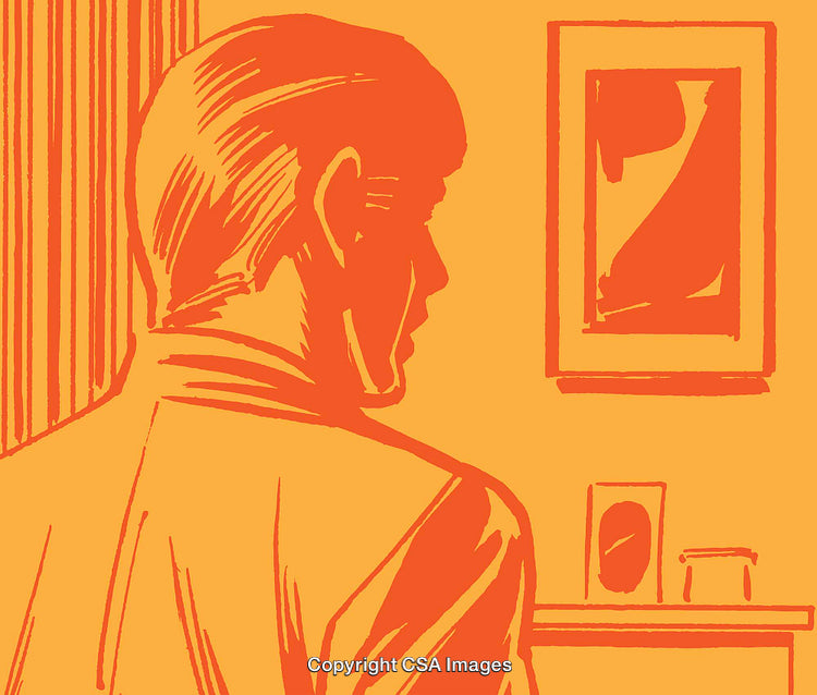 Minimalistic Silhouette of a Man in a Contemporary Living Space