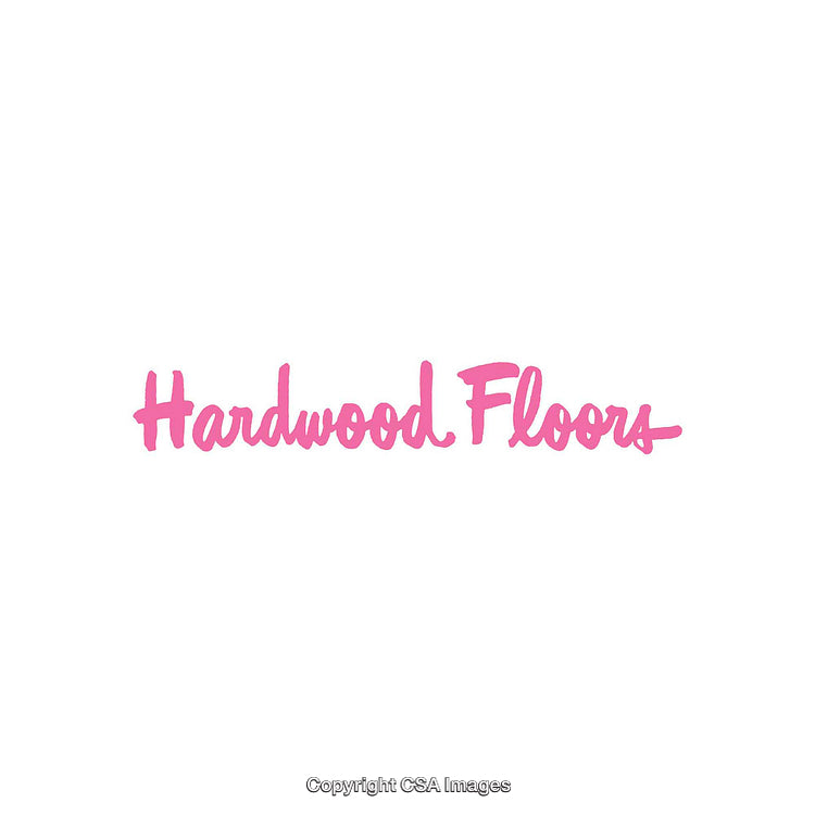 Stylized Pink Text Reading 'Hardwood Floors' on Clean White Background