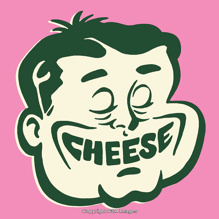 Vintage Line Art of Smiling Face with Bold Typography