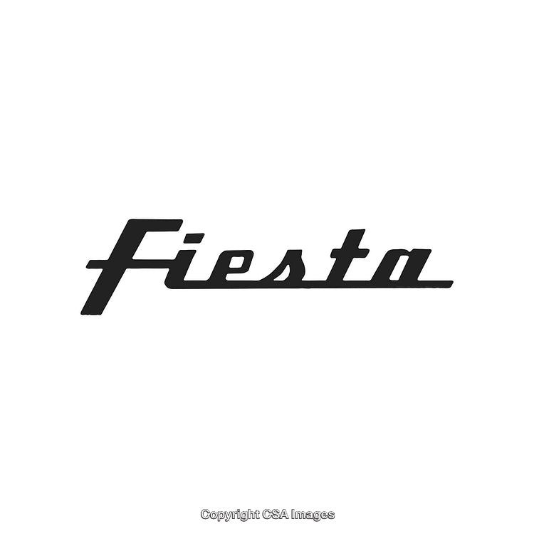 Retro Style Font Design Featuring the Word Fiesta in Black