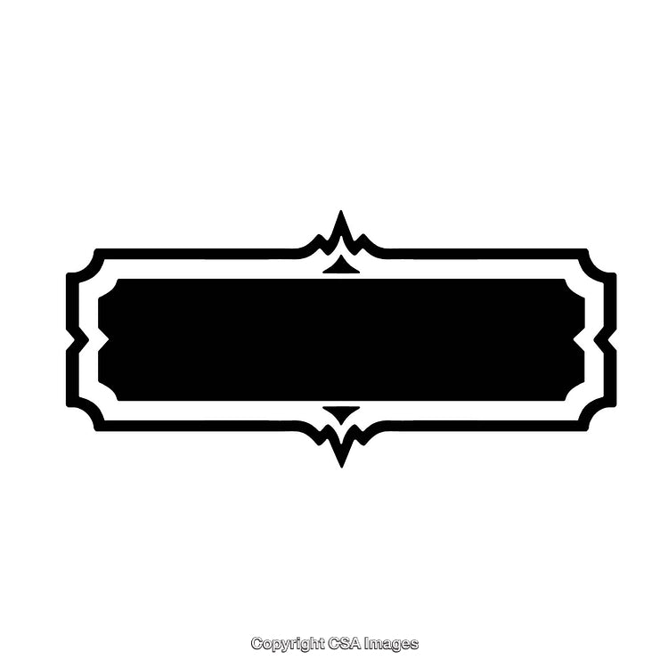 Ornate Black and White Border Design with Elegant Rectangular Frame